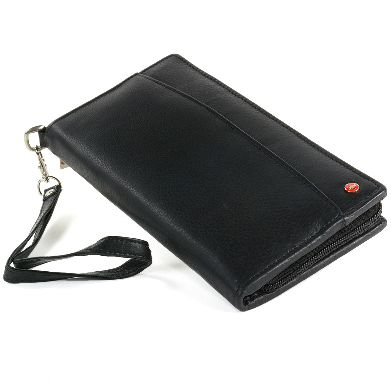 Mens Leather Zippered Rfid Passport Wallets IUCN Water